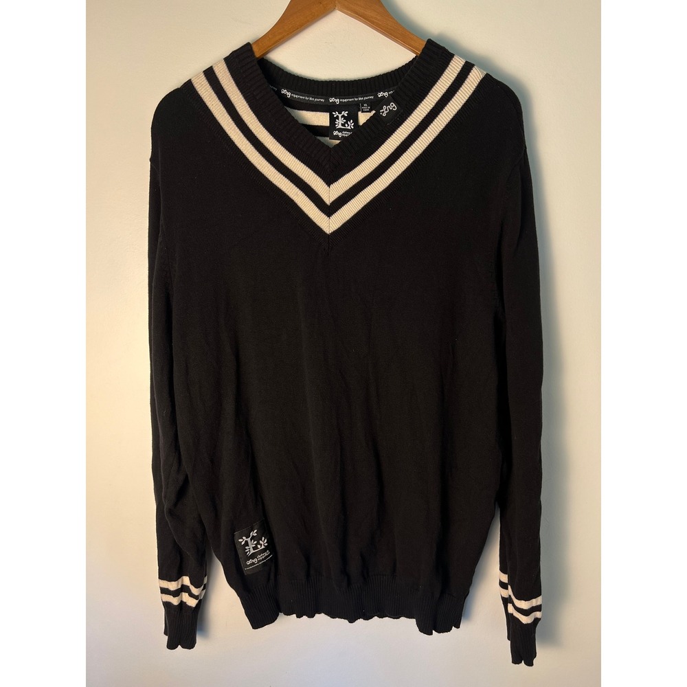 LRG V Neck Sweater Mens XL Varsity Cotton Knit Indie Preppy Academia Collegiate